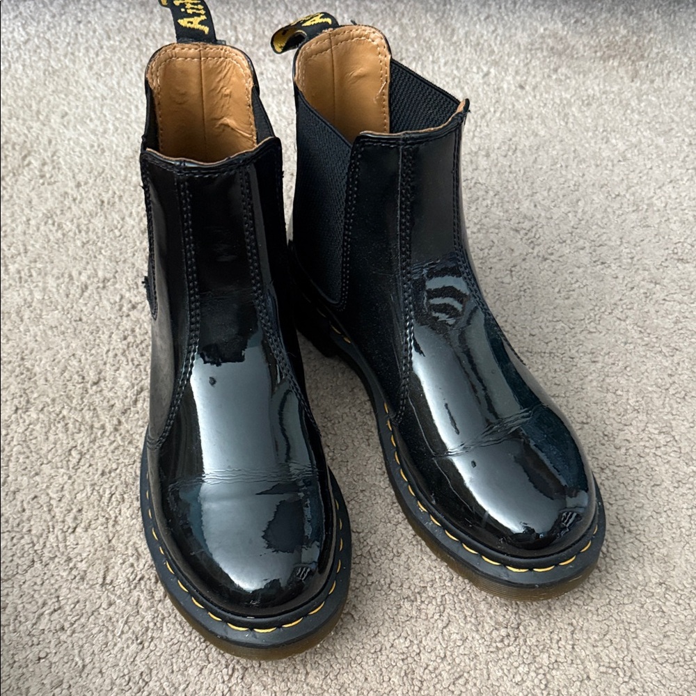 Dr. Martens Black Patent Leather Boots